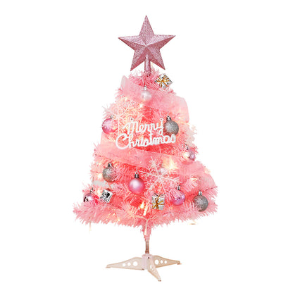 Rosa Mini-Weihnachtsbaum für den Schreibtisch, 45 cm oder 60 cm