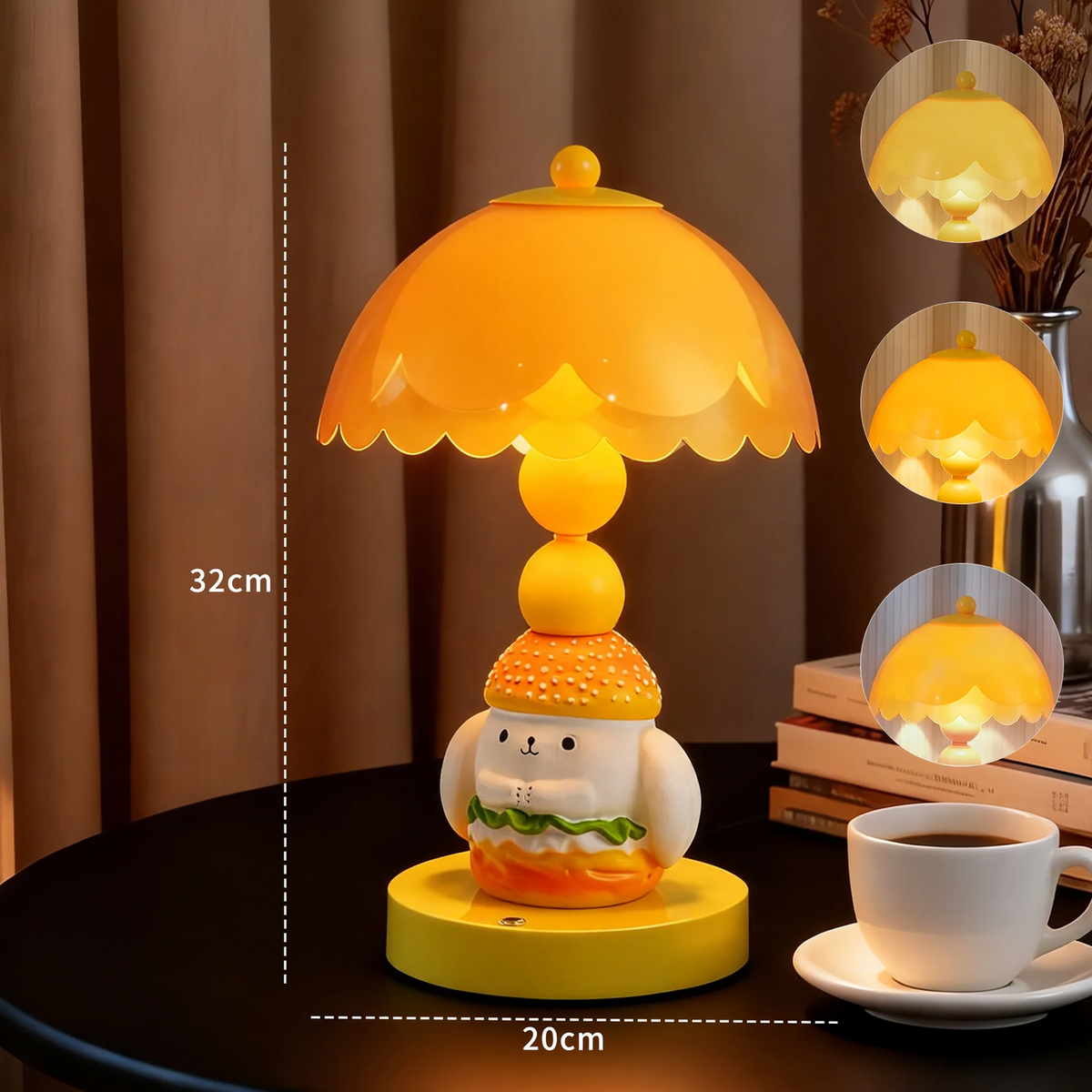 Hamburger-Hund Tischlampe mit LED-Touchschalter