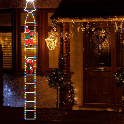 LED-Weihnachts-Leiter-Lichterkette mit Weihnachtsmann