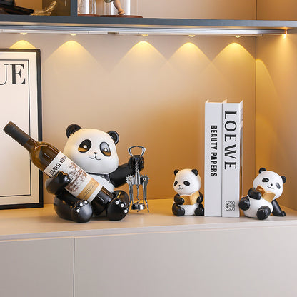 Panda-Weinflaschenhalter, minimalistisches Design