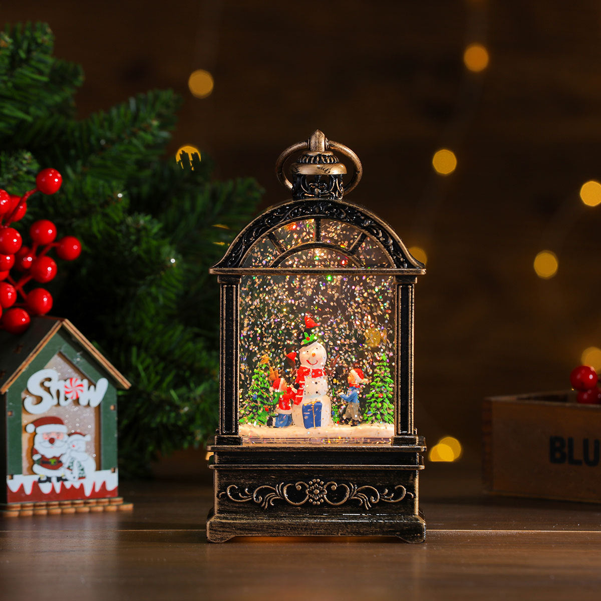 Dekorative Weihnachts-Fensterleuchte mit Musik und Licht