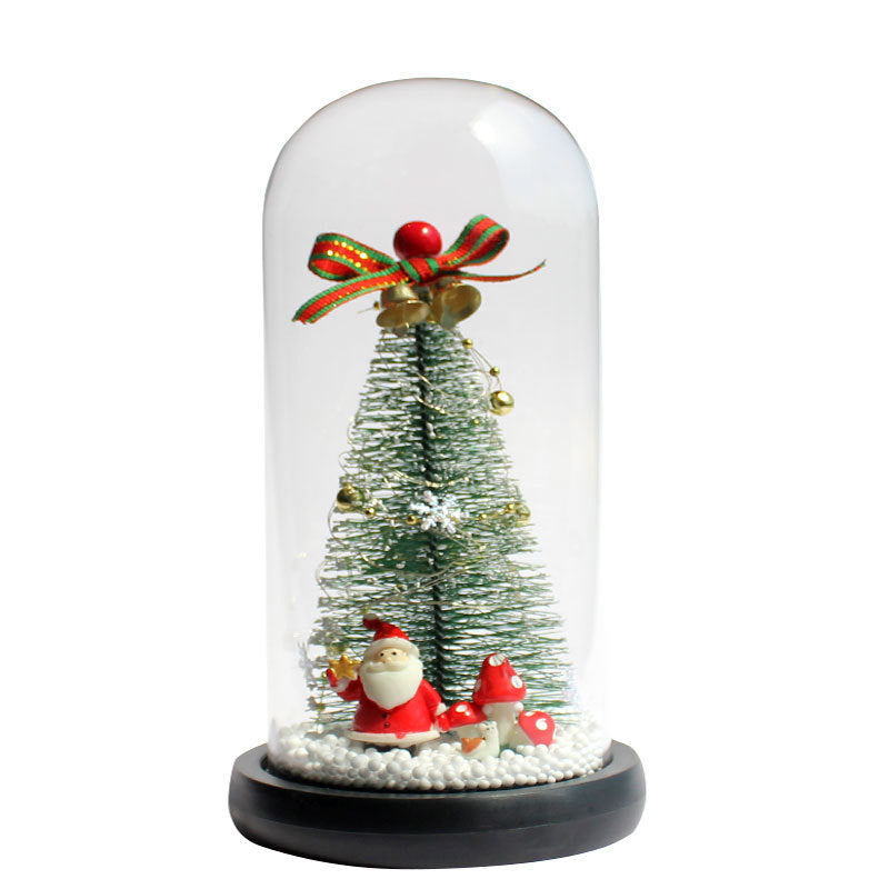 LED-Weihnachtsbaum in Glaskuppel mit Beleuchtung
