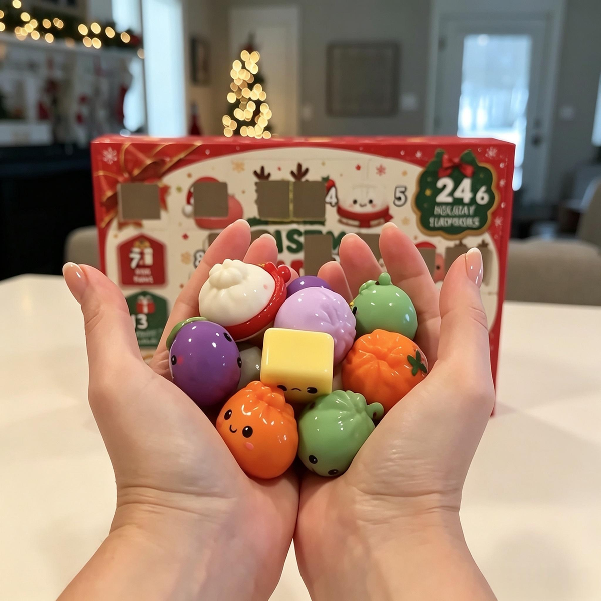Adventskalender mit Spielzeug-Überraschungen, 24 Tage