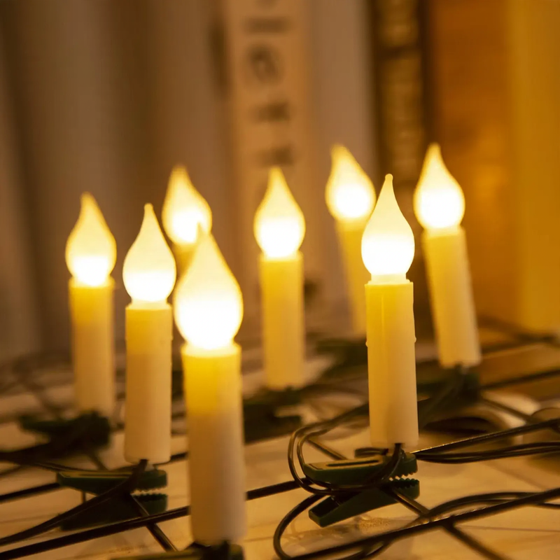 LED-Kerzen-Lichterkette mit Clip-Befestigung