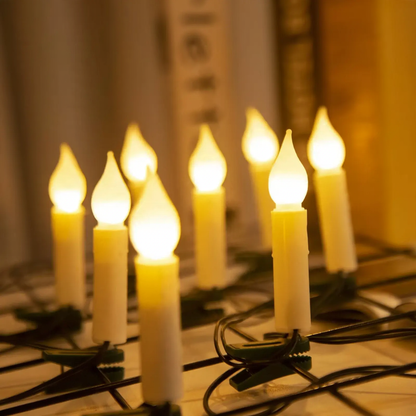 LED-Kerzen-Lichterkette mit Clip-Befestigung