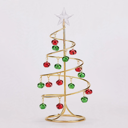 Mini-Weihnachtsbaum aus Eisen mit Glocken, 26 cm