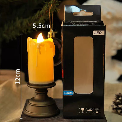 LED-Echtwachs-Optik Kerze mit Tropfeffekt