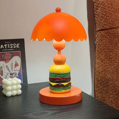 Hamburger-Tischlampe mit Dekofunktion