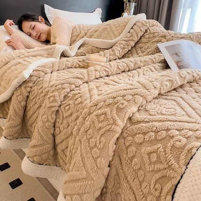 Warme Milchfaser-Fleece Kuscheldecke für Alltag und Büro