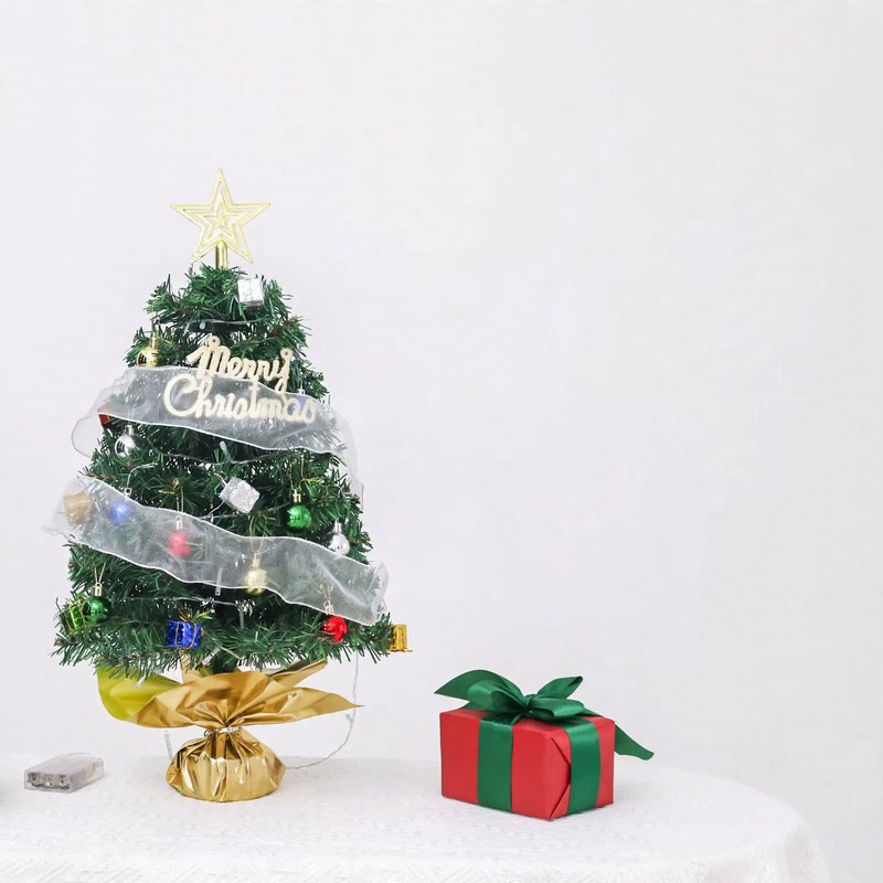 Mini-Weihnachtsbaum-Set mit LED-Beleuchtung