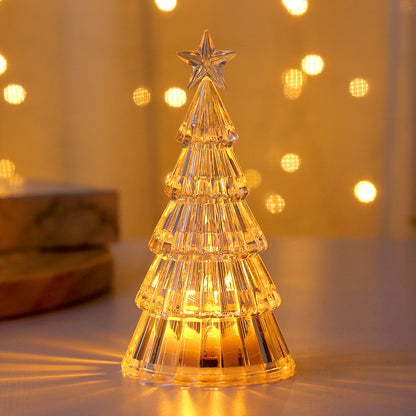 Beleuchteter Mini-Weihnachtsbaum als Tischdekoration