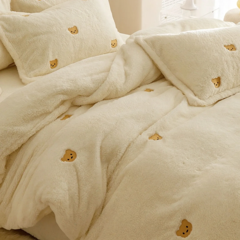 Kinder Bettwäsche-Set, Milchfaser-Fleece, winterwarm
