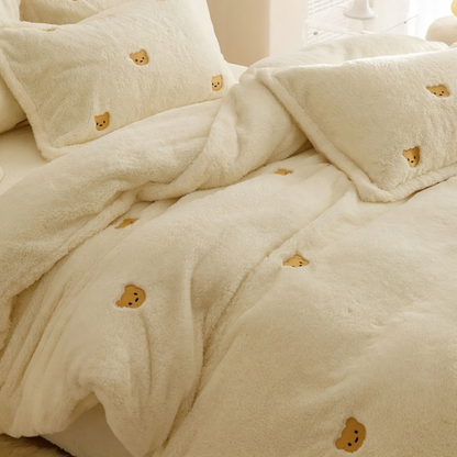 Kinder Bettwäsche-Set, Milchfaser-Fleece, winterwarm