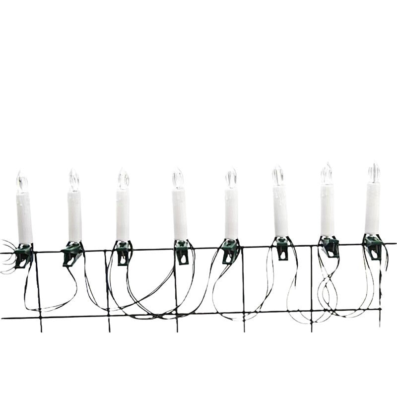 LED-Lichterkette mit Kerzen-Clips