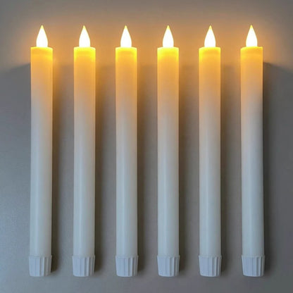 LED-Stabkerzen-Set, 6 Stück, mit Fernbedienung