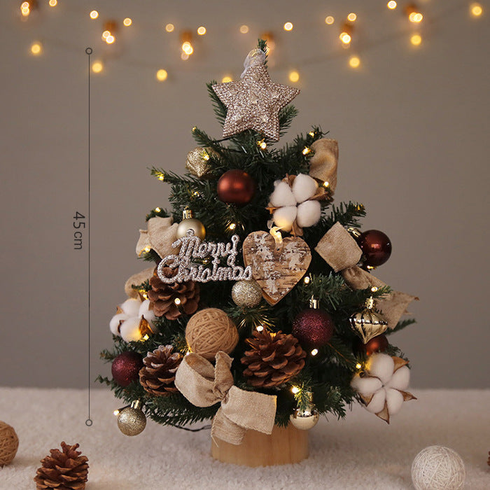 Kompakter PE-Weihnachtsbaum mit Beleuchtung, 45-90 cm