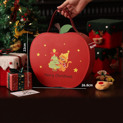 Weihnachts-Adventskalender-Geschenkbox, 24 Fächer, Stoff