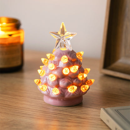 Keramik-Weihnachtsbaum-Nachtlicht, 9,2 cm