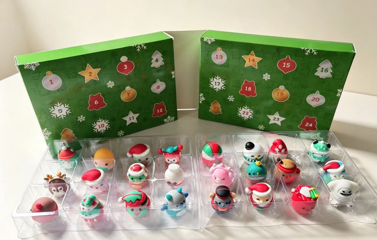 Dekorative Tier-Adventskalender-Box, Kunststoff