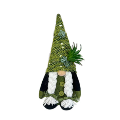 Weihnachtswichtel mit Sukkulenten-Design