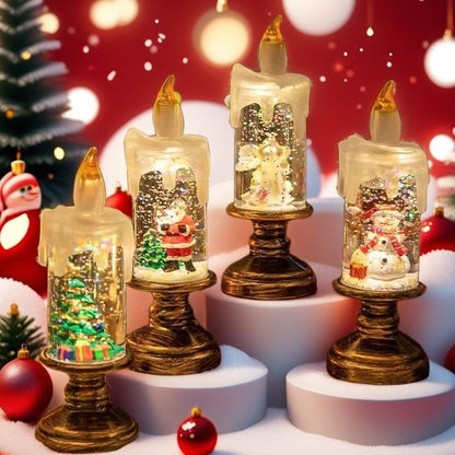 LED-Weihnachtskerze mit Lichteffekt, Tischdekoration