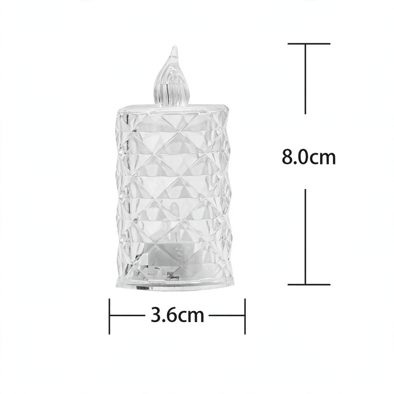LED-Teelicht mit transparentem Gehäuse, PS-Kunststoff