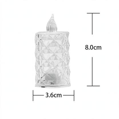 LED-Teelicht mit transparentem Gehäuse, PS-Kunststoff