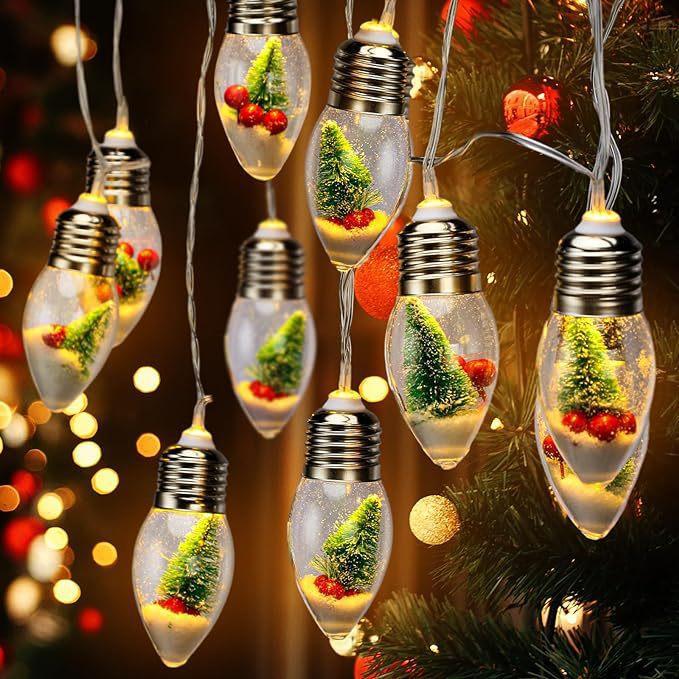 LED-Lichterkette mit weihnachtlichen Motiven