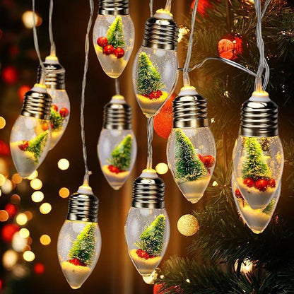 LED-Lichterkette mit weihnachtlichen Motiven
