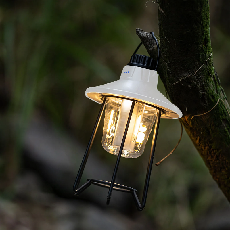 Campinglampe LED, aufladbar, Retro-Design