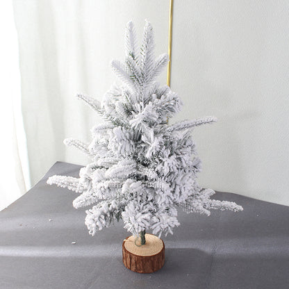 Mini-Weihnachtsbaum für den Tisch, beschneit, mit Beleuchtung