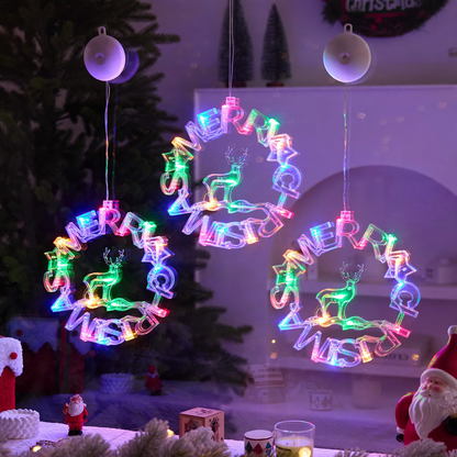 LED-Weihnachts-Sauglicht für Fenster und Glas