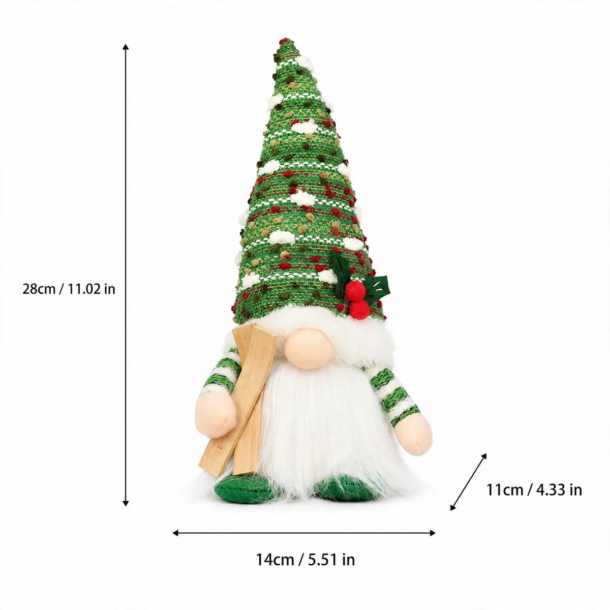 Beleuchtete Wichtelfigur mit Strickmütze