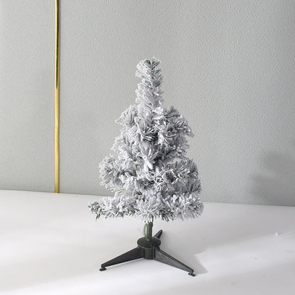 Mini-Weihnachtsbaum für den Tisch, beschneit, mit Beleuchtung