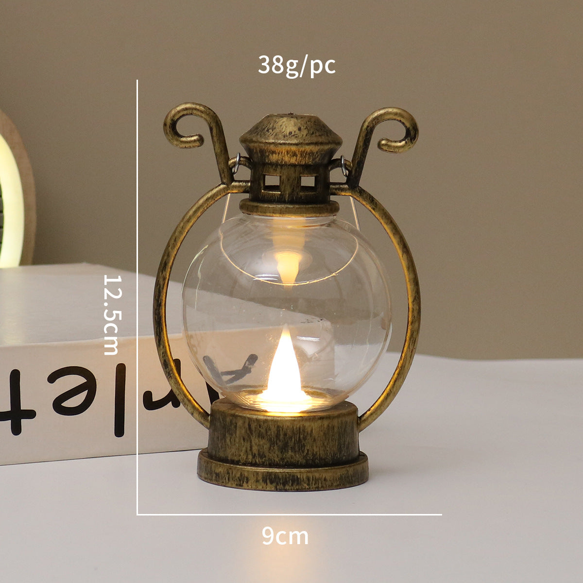 LED-Windlicht im Retro-Stil, dekorative Tischleuchte