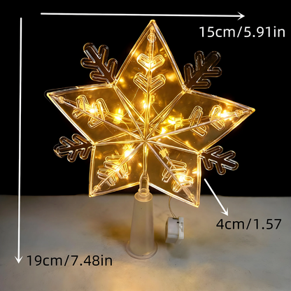 LED-Weihnachtsbaumspitze mit Stern-Design