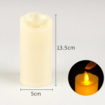 LED-Echtwachs-Optik Kerze mit beweglicher Flamme