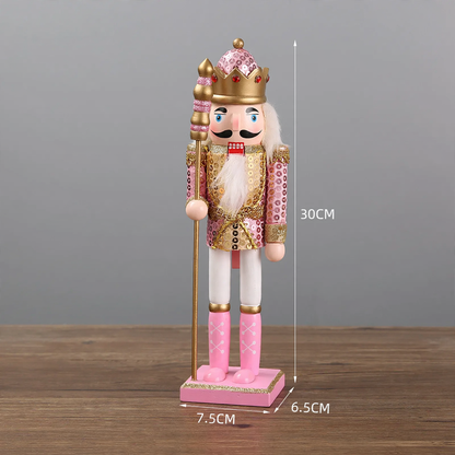 Dekorative Nussknacker-Soldatenfigur aus Kiefernholz