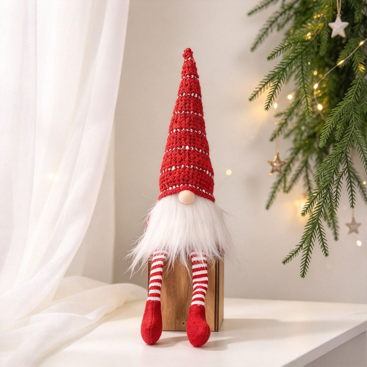 Weihnachts-Wichtel mit langen Beinen, Stoff