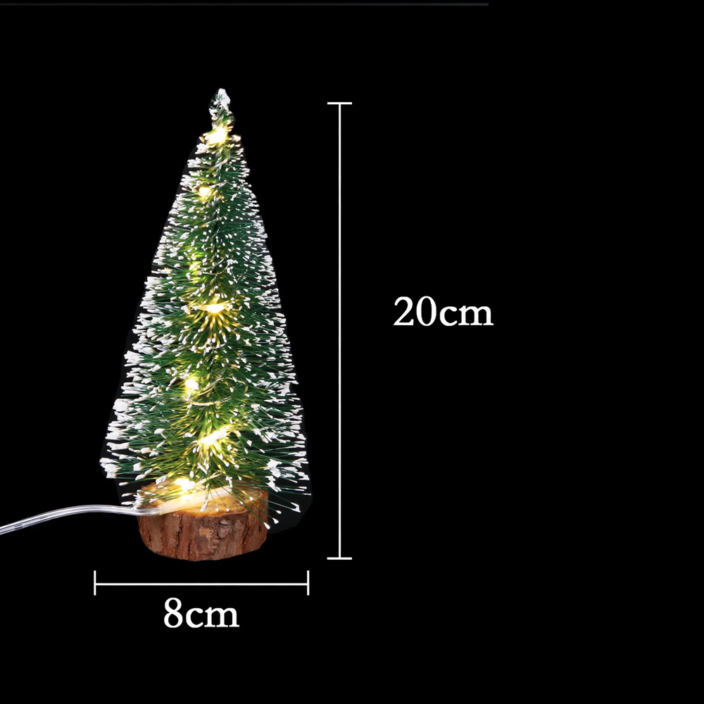 Mini-Weihnachtsbaum mit LED-Beleuchtung als Tischdekoration