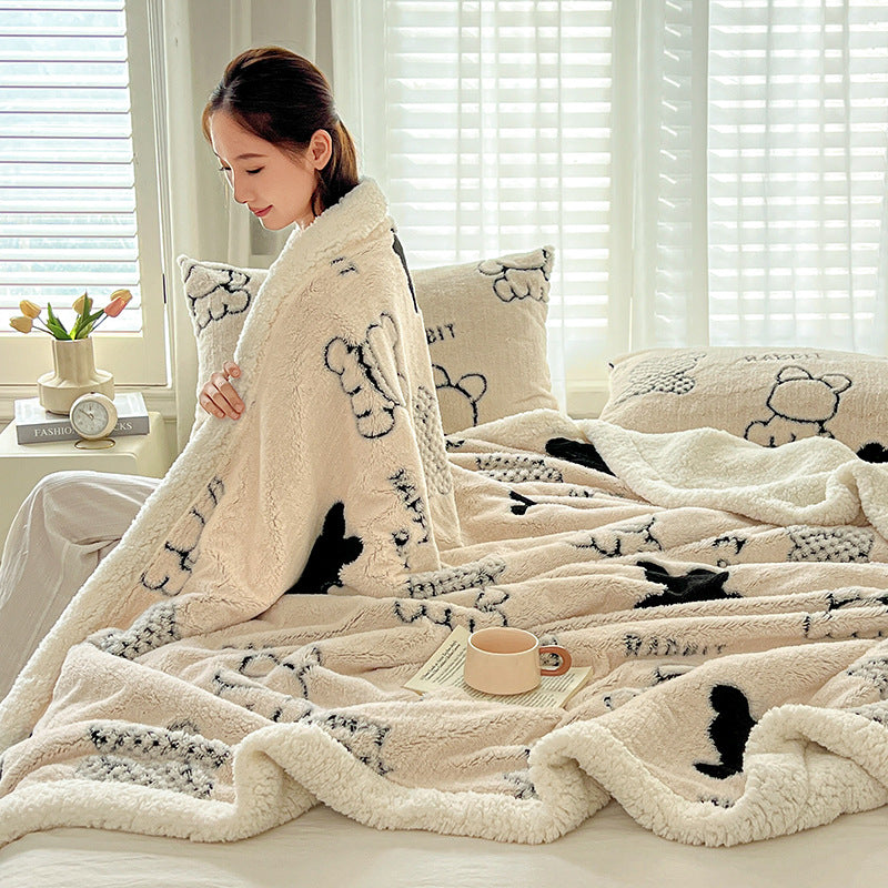 Weiche Kuscheldecke aus Baumwoll-Fleece