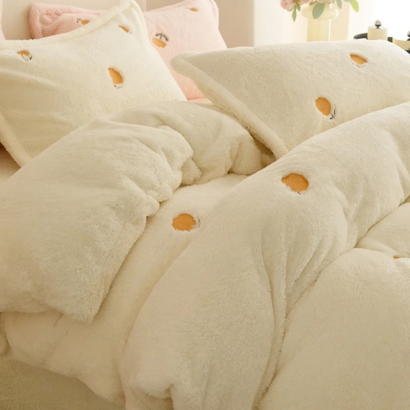 Kinder Bettwäsche-Set, Milchfaser-Fleece, winterwarm