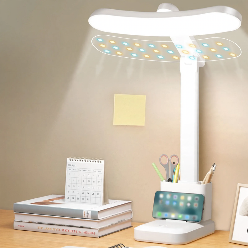 LED-Schreibtischlampe mit Vollspektrumlicht und Klappdesign