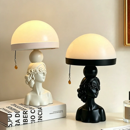 Tischlampe Qualle, französisch, Vintage-Stil
