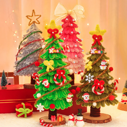 DIY Weihnachtsbaum Bastelset mit Holzsockel