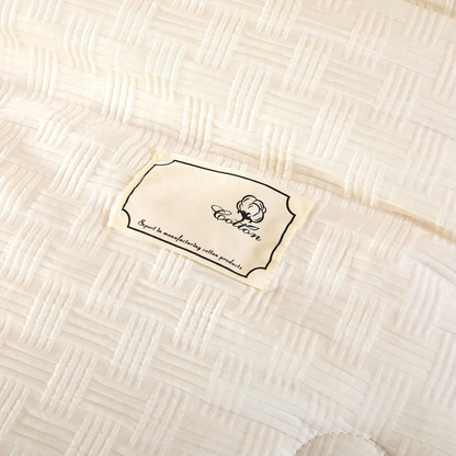 Steppbettdecke aus Strickbaumwolle mit Sojafaserfüllung