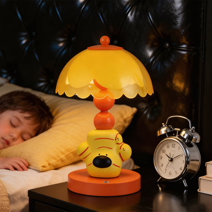 Ingwer-Hund Tischlampe, ABS, gelb, Farbwechsel