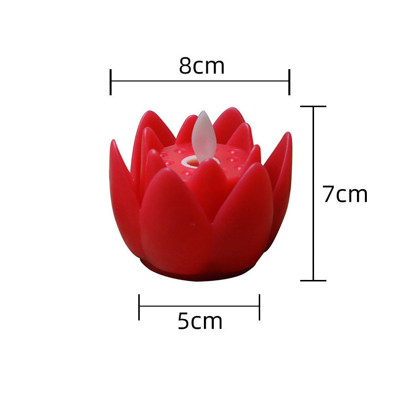 LED-Lotoskerze als Dekoration