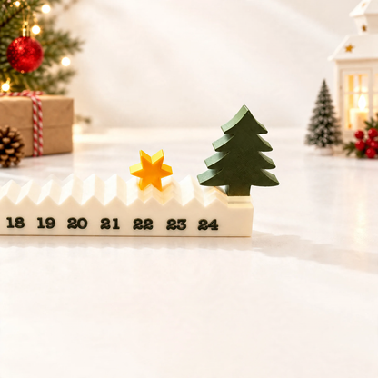 3D-gedruckter Weihnachtsbaum-Adventskalender