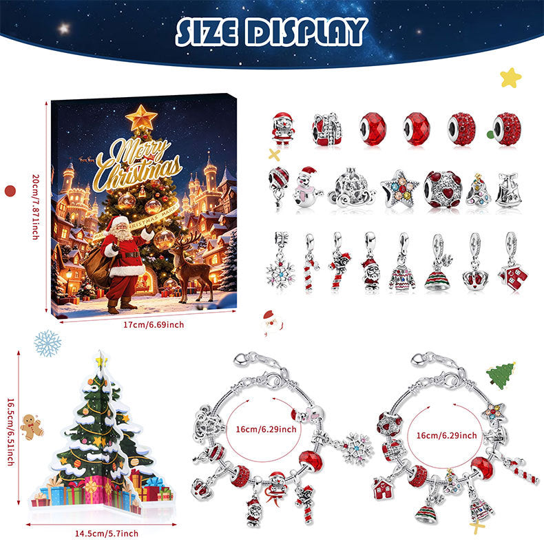 Weihnachts-Adventskalender mit DIY-Schmuck und Armbändern